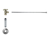 Toilet Supply Kit - Brass Cross Handle with 1/4 Turn Ball Valve (MT616-NL) - Angle, Flat Head Riser